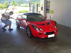 Red Lotus in one of our self service bays